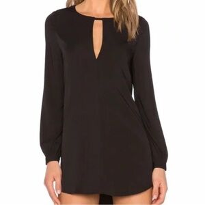 Blaque Label Keyhole Hi Low Shirt Dress XS Mini Club wear Date Night Black